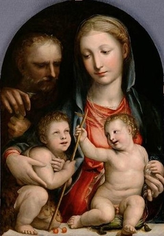Holy Family with St. John the Baptist as child by Il Sodoma