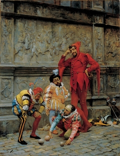 Jesters Playing Cochonnet by Eduardo Zamacois y Zabala