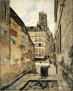 La Rue Grenier-sur-l'Eau by Emmanuel Lansyer