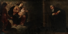 La Virgen y el Niño transverberando el corazón a San Agustín by José García Hidalgo