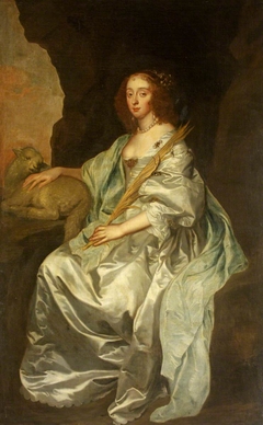 Lady Mary Villiers, Lady Herbert and later Duchess of Lennox and Richmond (1622-1685), as St Agnes by Anonymous