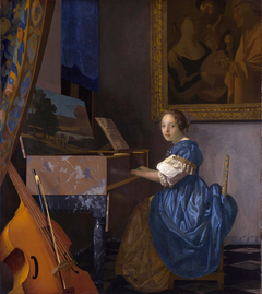 A Lady Seated at a Virginal by Johannes Vermeer