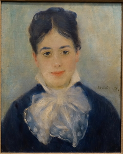 Lady Smiling (Portrait of Alphonsine Fournaise) by Auguste Renoir