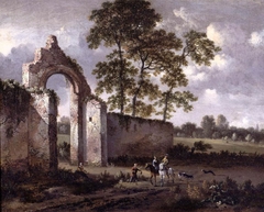 Landscape with a Ruined Archway by Jan Wijnants