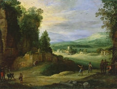 Landscape with Men Playing 'Mail  la Chicane'
