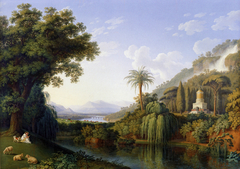 Landscape with Motifs of the English Garden in Caserta by Jacob Philipp Hackert
