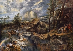 Landscape with Philemon and Baucis by Peter Paul Rubens