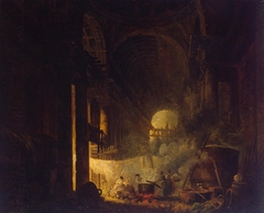 Laundresses in the Ruins by Hubert Robert