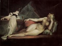 Laying Nude and piano player by Johann Heinrich Füssli