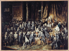 Le marquis de Deux-Brézé et Mirabeau, le 23 juin 1789