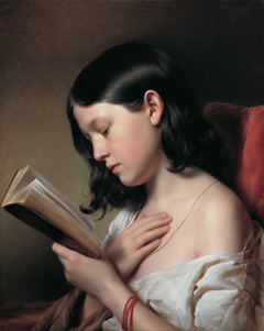 Lesendes Mädchen by Franz Eybl