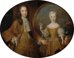 Louis XV and the Infanta Marie-Anne-Victoire by Alexis Simon Belle