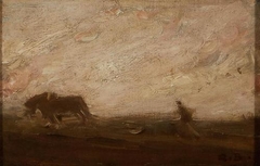 Man Ploughing - Robert Brough - ABDAG011502 by Robert Brough