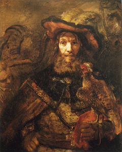 Man with a Falcon (possibly St. Bavo) by Rembrandt