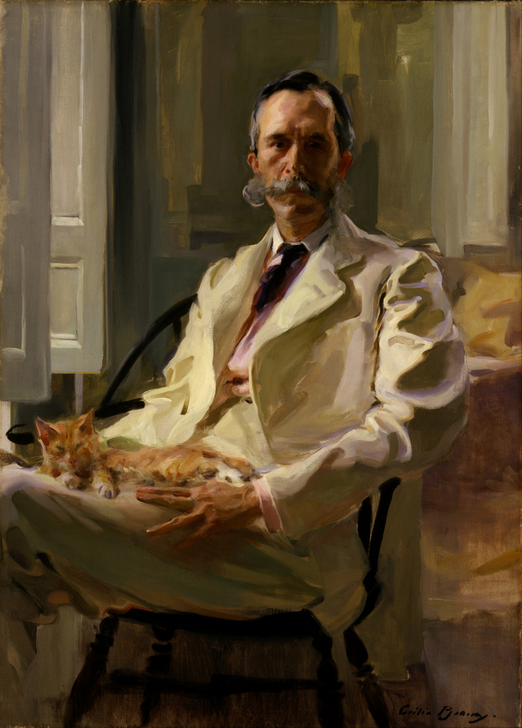 Man with the Cat (Henry Sturgis Drinker)