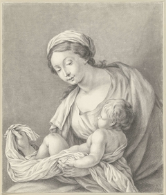 Maria met kind by Abraham Delfos