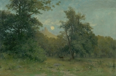 Moonlit Landscape with Hrad Slanec