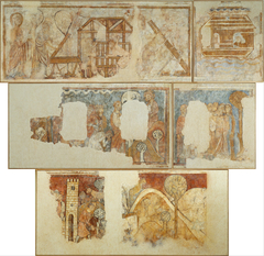 Mural paintings with Old Testament scenes by Anonymous