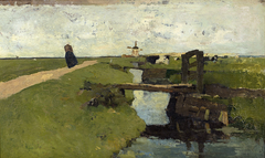 Near Haarlem, the canal by Jacob Ritsema