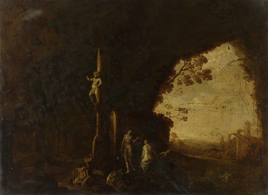 Nymphs in a Grotto with Ancient Ruins