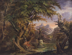 Paysage au monument à Wolfe by Joseph Légaré