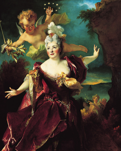 Portrait de Marie-Anne de Châteauneuf, dite Mlle Duclos, dans le rôle d'Ariane by Nicolas de Largillière