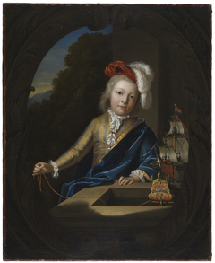 Portrait of a Boy with a Miniature Three-Master