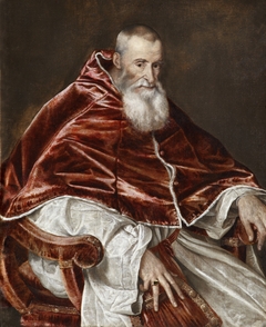 Portrait of Alessandro Farnese, Pope Paul III (1468-1549; elected 1534) by Titian