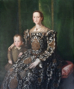 Portrait of Eleanor of Toledo and her son Garzia de' Medici by Lorenzo dello Sciorina