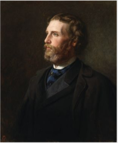 Portrait of Frederic William Burton (1816-1900), Artist and Director of the National Gallery, London by Henry Tanworth Wells