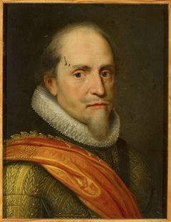 Portrait of Maurice of Nassau in gilded armor. by Anonymous