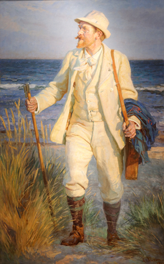 Portrait of Painter Peder Severin Kröyer by Laurits Tuxen
