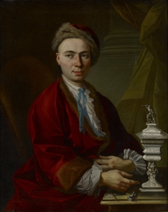 Portrait of the Silversmith Johann Friedrich Baer by Johann Daniel Heimlich