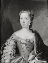 Portret van Anna van Hannover (1709-1759), echtgenote van Willem IV by Hendrik Carré