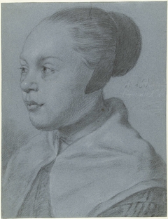 Portret van een jonge vrouw met een kapje by Unknown Artist