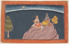 Rama and Lakshmana on Mount Pavarasana: Folio from the Shangri Ramayana series (Style II) by Anonymous