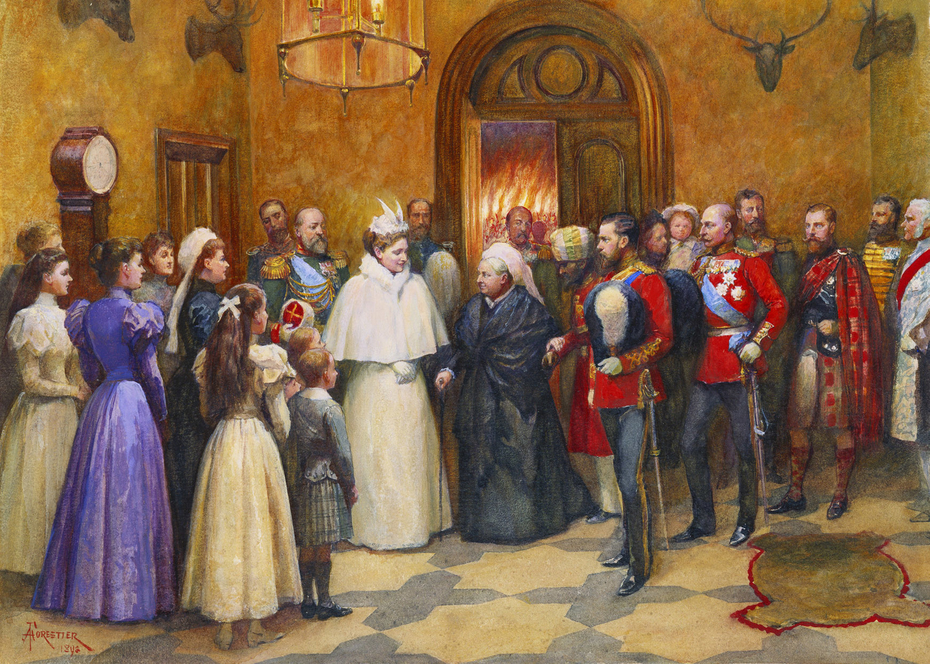 Reception of the Emperor and Empress of Russia at Balmoral, 22 September 1896
