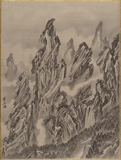Rocky Landscape by Kawanabe Kyōsai
