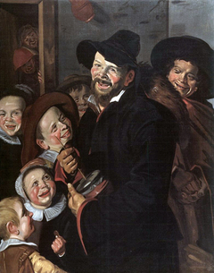 Rommelpot Player with Six Children by Frans Hals