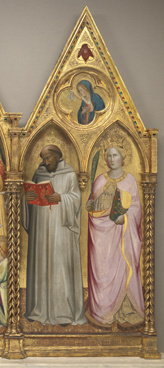 Saint Bernard and Saint Catherine of Alexandria with the Virgin of the Annunciation [right panel] by Agnolo Gaddi
