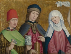 Saints Cosmas and Damian and the Virgin by Master of Liesborn