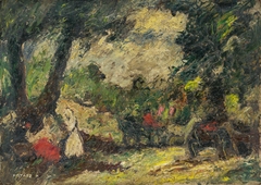 Scene in a Park by Károly Kotász