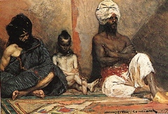 Seated Arabs by Jean-Joseph Benjamin-Constant