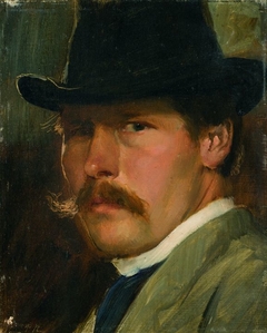 Self-Portrait with a Hat by Paul Raud