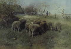 Shepherd with Sheep by François Pieter ter Meulen