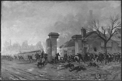 Skirmish on the Outskirts of Paris during Franco-Prussian War by Paul Grolleron