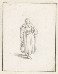 Staande vrouw met een kruik by Herman Saftleven