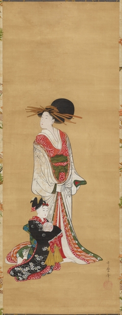 Standing Prostitute and Kamuro by Kitagawa Utamaro