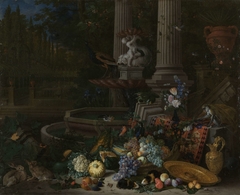 Still Life at a Fountain by Pieter Gijsels