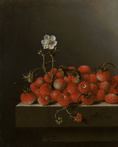 Still Life with Strawberries by Adriaen Coorte
